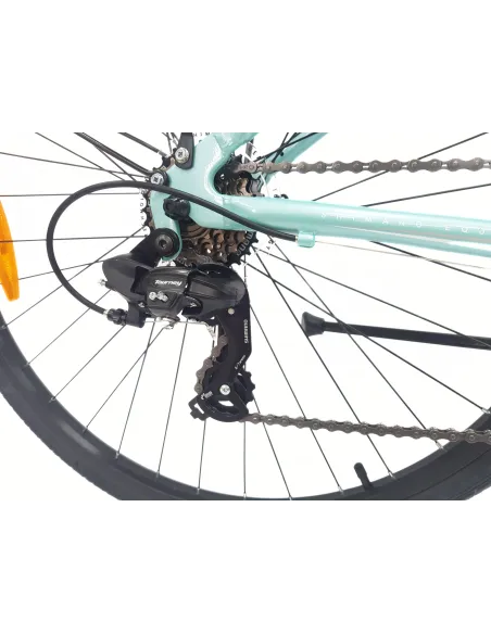 Rower Trekkingowy Damski 28 Aluminium Błotniki Odblaski Dzwonek Bagażnik