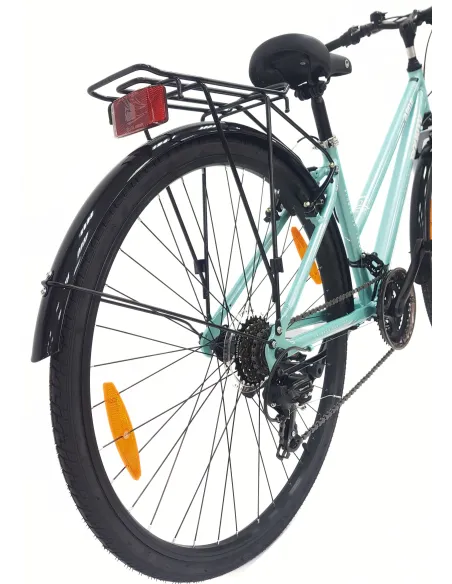 Rower Trekkingowy Damski 28 Aluminium Błotniki Odblaski Dzwonek Bagażnik