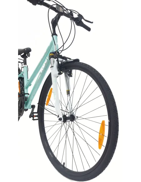 Rower Trekkingowy Damski 28 Aluminium Błotniki Odblaski Dzwonek Bagażnik