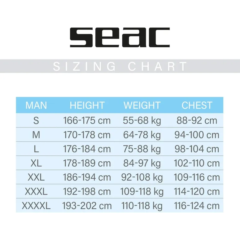 Kombinezon Do Nurkowania Męski Seac Look Man Pianka 2,5 mm Neopren r. S