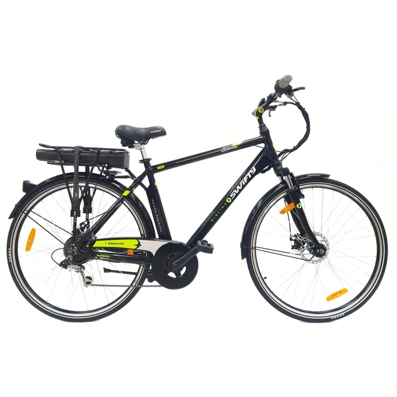 Elektryczny Rower Miejski 28 Męski ALU Revo Wspomaganie Bagażnik Światła