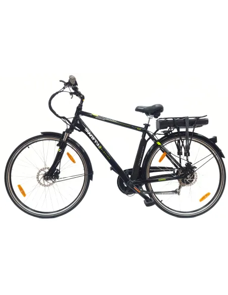 Elektryczny Rower Miejski 28 Męski ALU Revo Wspomaganie Bagażnik Światła