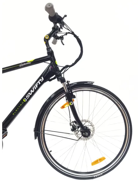 Elektryczny Rower Miejski 28 Męski ALU Revo Wspomaganie Bagażnik Światła