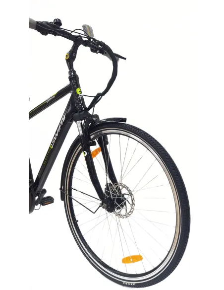 Elektryczny Rower Miejski 28 Męski ALU Revo Wspomaganie Bagażnik Światła