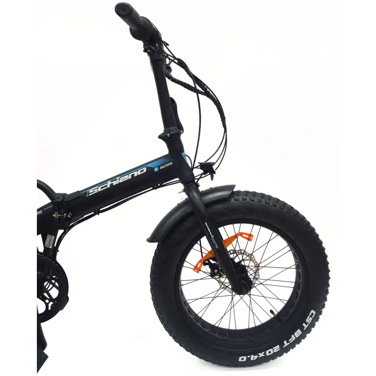 Elektryczny Rower Składany 20 Fatbike ALU Błotniki Światła Dzwonek Stopka