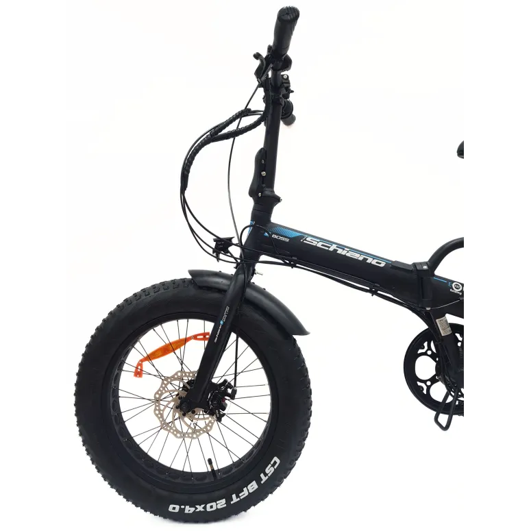 Elektryczny Rower Składany 20 Fatbike ALU Błotniki Światła Dzwonek Stopka