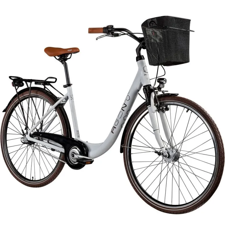 Rower Miejski 28 Damski Alu Nexus 3 Dynamo Światła Dzwonek Koszyk Bagażnik