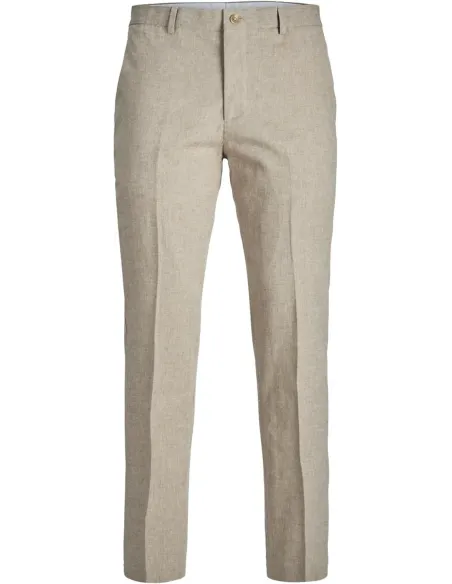 Spodnie Męskie Garniturowe Jack&Jones Jprriviera Linen Slim Fit Sn r. EU 46