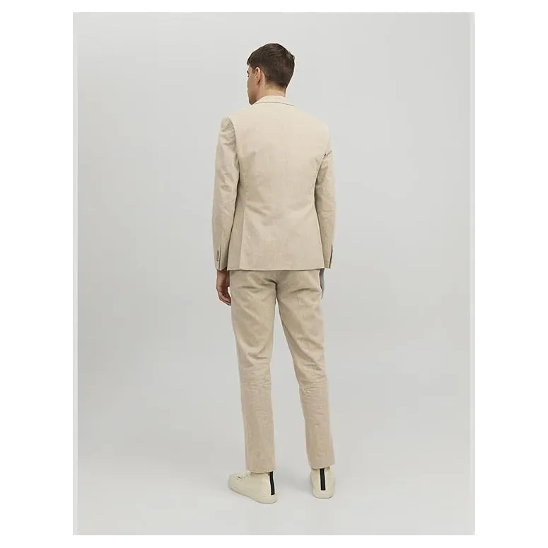 Spodnie Męskie Garniturowe Jack&Jones Jprriviera Linen Slim Fit Sn r. EU 46