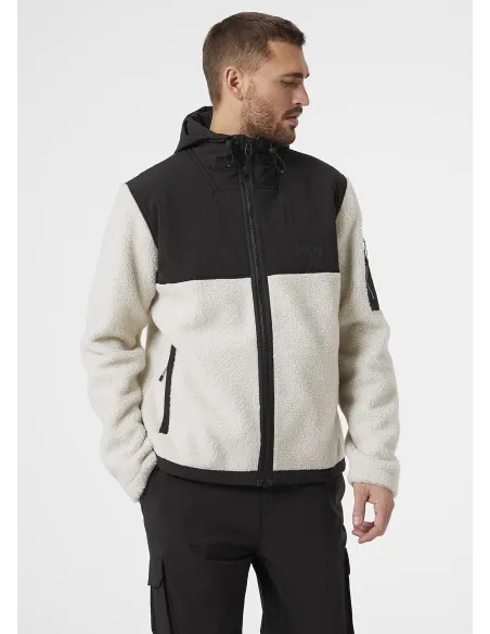 Kurtka Polarowa Męska Zimowa Helly Hassen Patrol Pile Biało-Czarna r. M