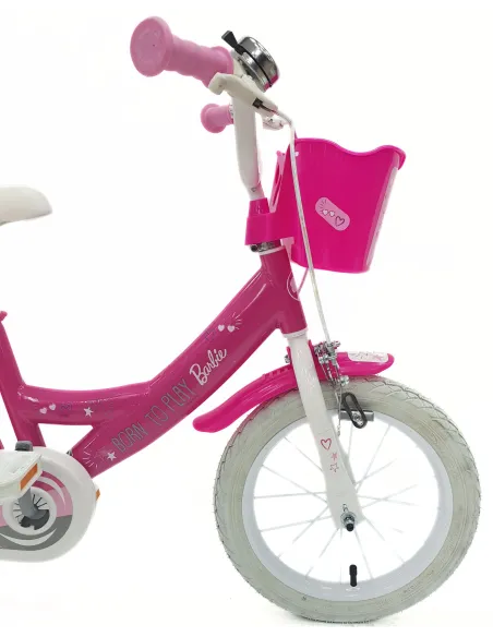 Rower Dziecięcy 14 Dziewczęcy Stal Kółka Boczne Bagażnik Na Lalki Dzwonek