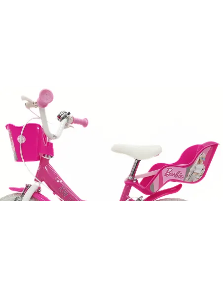 Rower Dziecięcy 14 Dziewczęcy Stal Kółka Boczne Bagażnik Na Lalki Dzwonek