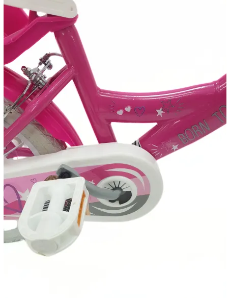 Rower Dziecięcy 14 Dziewczęcy Stal Kółka Boczne Bagażnik Na Lalki Dzwonek