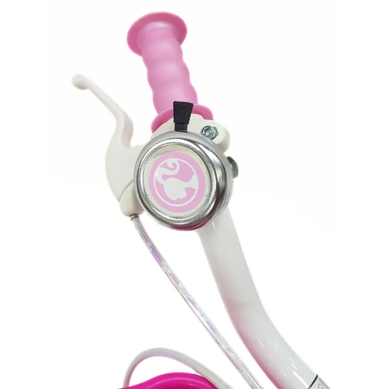 Rower Dziecięcy 14 Dziewczęcy Stal Kółka Boczne Bagażnik Na Lalki Dzwonek