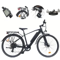 Elektryczny Rower Trekkingowy 28 Wspomaganie Światła Dzwonek Stopka Bagaż