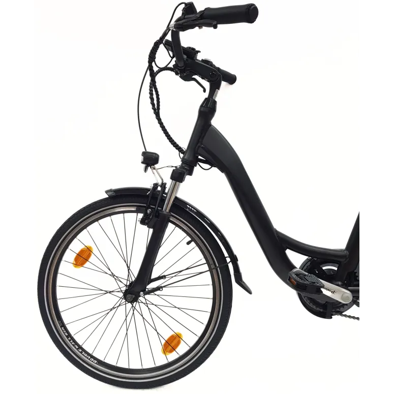 Elektryczny Rower Miejski 24 Alu Revo Altus 7-biegów Światła Odblaski 250W