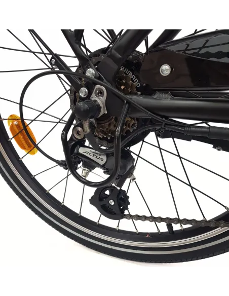 Elektryczny Rower Miejski 24 Alu Revo Altus 7-biegów Światła Odblaski 250W