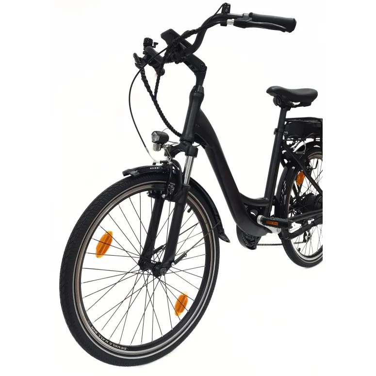 Elektryczny Rower Miejski 24 Alu Revo Altus 7-biegów Światła Odblaski 250W