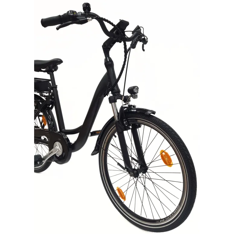 Elektryczny Rower Miejski 24 Alu Revo Altus 7-biegów Światła Odblaski 250W