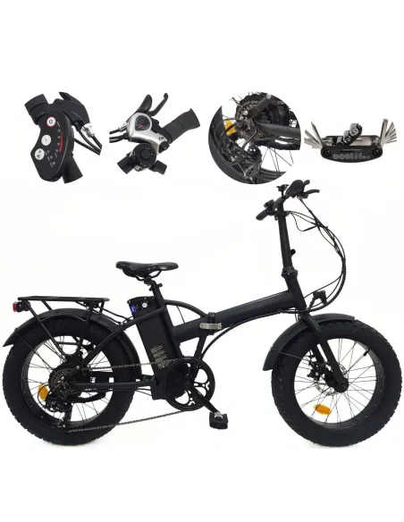 Elektryczny Rower Fatbike 20 Stal 25 km/h Męski Damski 40 km 250 W Składany