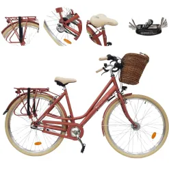 Rower Miejski Damski Retro 28 Shimano Nexus 3 Biegi Koszyk Światła Kontra