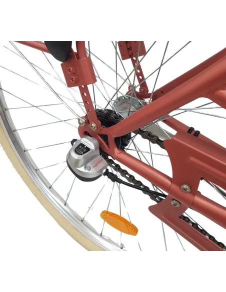 Rower Miejski Damski Retro 28 Shimano Nexus 3 Biegi Koszyk Światła Kontra