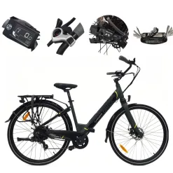 Elektryczny Rower Miejski 28 Alu Uniwersalny Wspomaganie Tarcze Oświetlenie
