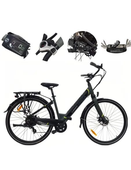 Elektryczny Rower Miejski 28 Alu Uniwersalny Wspomaganie Tarcze Oświetlenie