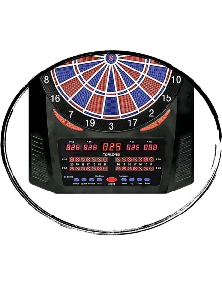 Tarcza Do Rzutek Elektroniczna Dart Carromco Topaz-901 40 Gier Akcesoria