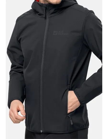 Kurtka Męska Z Kapturem Jack Wolfskin Bornberg Wodoodporna Czarna r. XXL