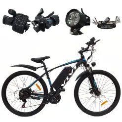 Elektryczny Rower Górski 27,5 Alu Tarcze Dźwignie 21-biegów 250W 10,4Ah 36V