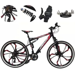 Rower Górski MTB 27,5 Stal Młodzieżowy 21 Biegów 10 Szprych Tarcze Dzwonek