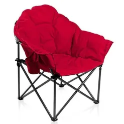 Krzesło Turystyczne Kempingowe Z Oparciem ALPHA CAMP Moon Chair Do 150kg