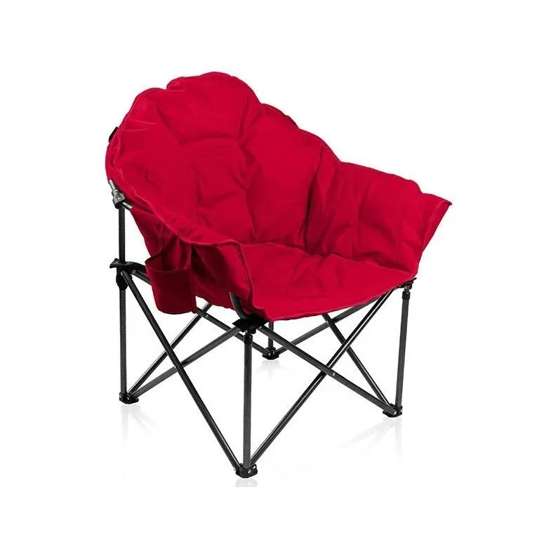 Krzesło Turystyczne Kempingowe Z Oparciem ALPHA CAMP Moon Chair Do 150kg