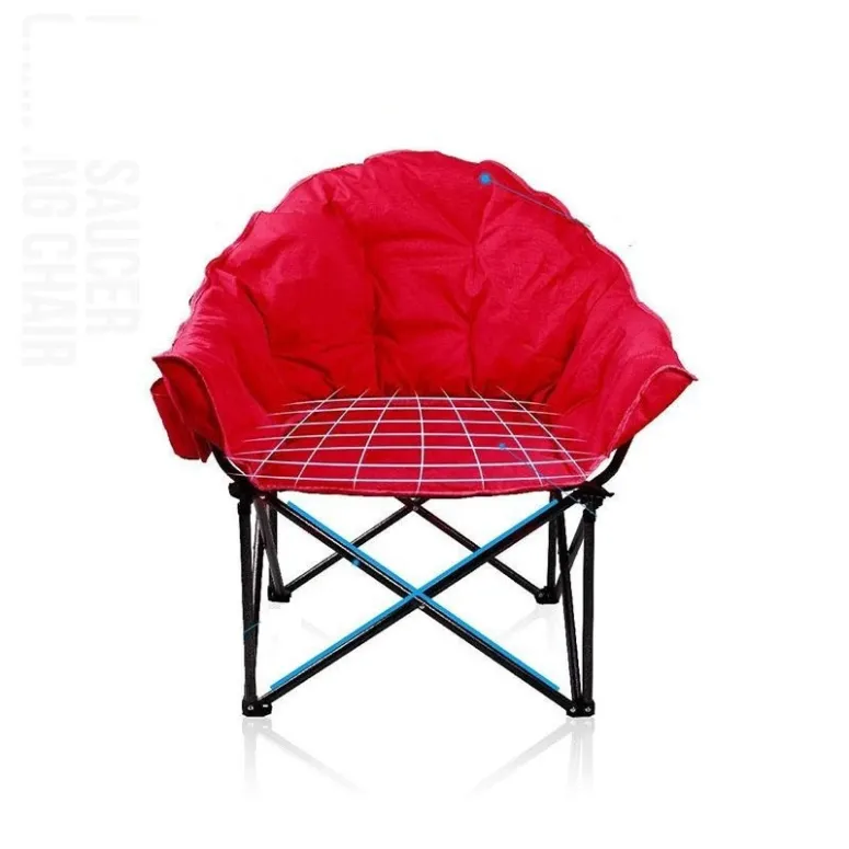 Krzesło Turystyczne Kempingowe Z Oparciem ALPHA CAMP Moon Chair Do 150kg