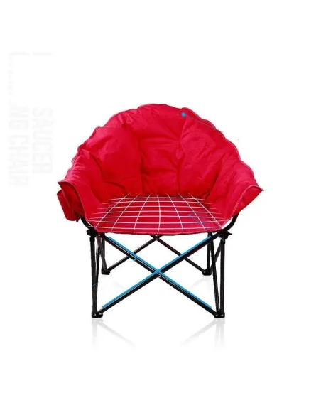 Krzesło Turystyczne Kempingowe Z Oparciem ALPHA CAMP Moon Chair Do 150kg