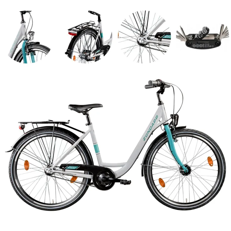 Rower Miejski Damski Dziewczęcy 26 Shimano Nexus 3 Biegi Kontra Dynamo