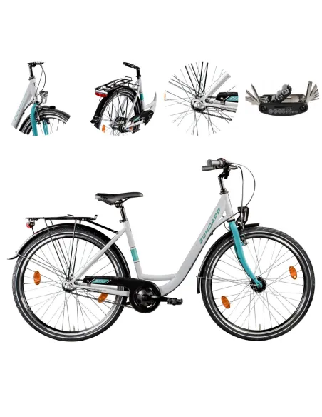 Rower Miejski Damski Dziewczęcy 26 Shimano Nexus 3 Biegi Kontra Dynamo