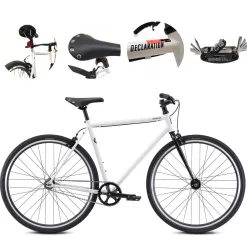 Rower Ostre Koło 28 Miejski U-Brake Uniwersalny Singlespeed Lekki Odblaski