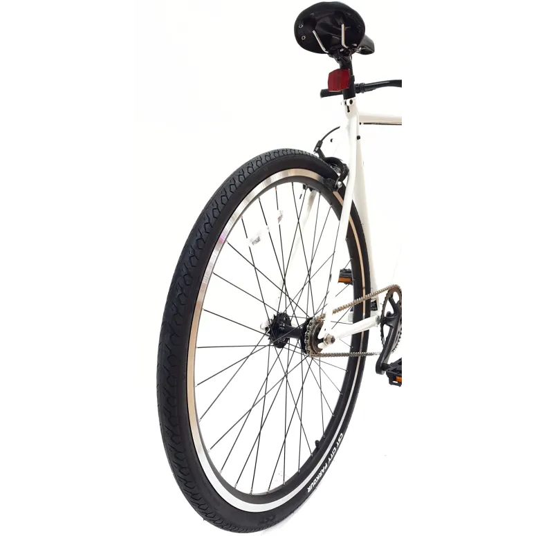 Rower Ostre Koło 28 Miejski U-Brake Uniwersalny Singlespeed Lekki Odblaski