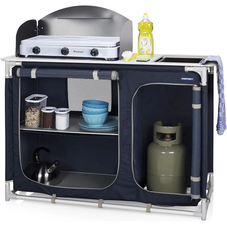 Kuchnia Szafka Kempingowa Campart KI-0753 Outdoor Wolnostojąca Składana