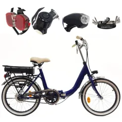 Elektryczny Rower Miejski 20 Stal V-brake 250W 24V 7.8Ah Składany Światła