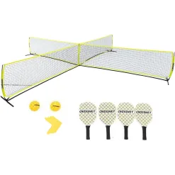 Zestaw Pickleball Crossnet 4 Rakiety 2 Piłki Siatka Gra Plener Akcesoria