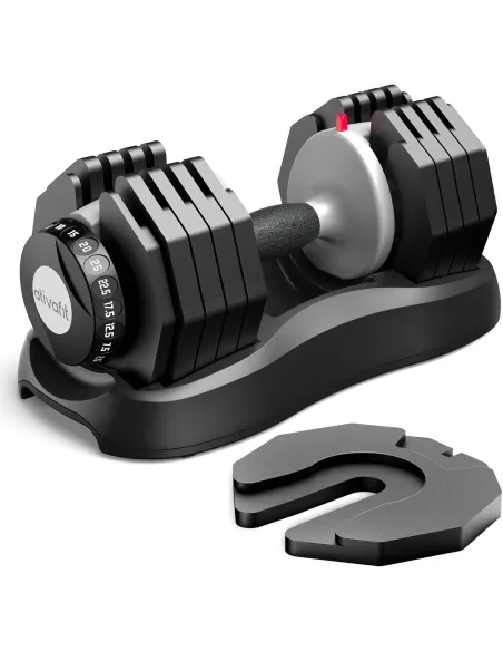 Hantla Z Regulowanym Ciężarem ATIVAFIT 25kg Uchwyt Antypoślizgowy Podstawka