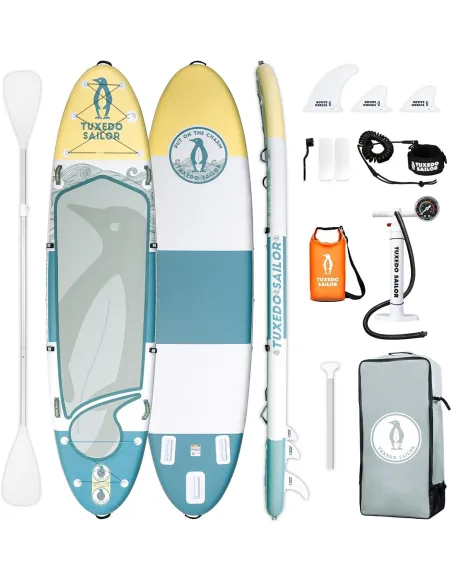 Deska SUP Tuxedo Paddle Board 13'0" Z Wiosłem Do Pływania Akcesoria 396cm