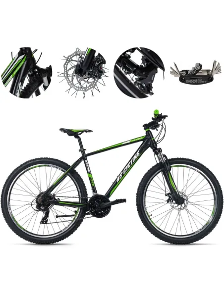 Rower Górski 27,5 Aluminium MTB Hardtail Damski Męski Cyngle Tarcze Dzwonek