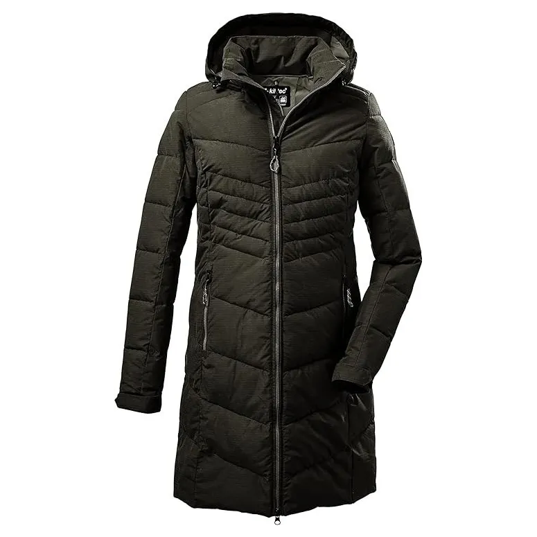 Parka Damska Killtec Kow 150 Pikowana Wodoodporna Z Kapturem Zielona r. 36