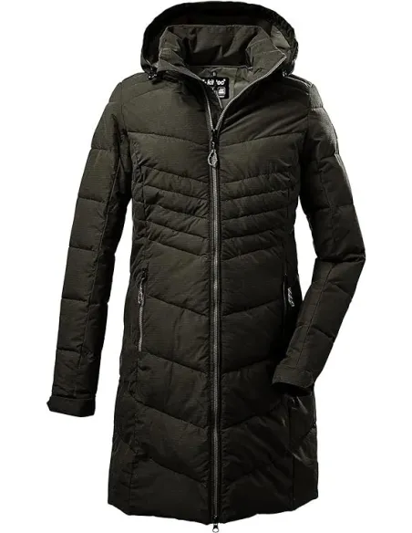 Parka Damska Killtec Kow 150 Pikowana Wodoodporna Z Kapturem Zielona r. 36
