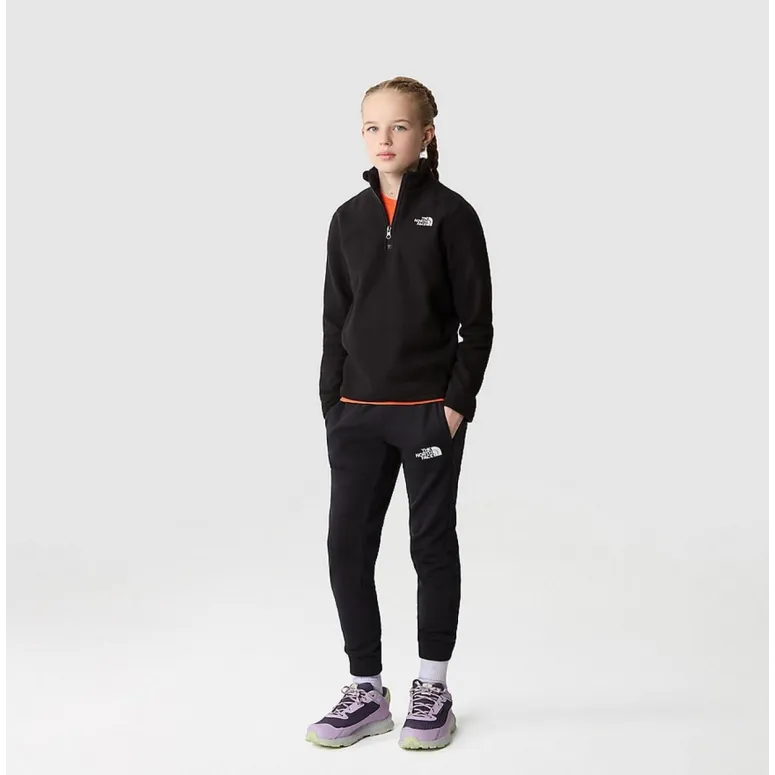 Polar The North Face Teen Glacier Fleece Młodzieżowy Zamek 1/4 Czarny L
