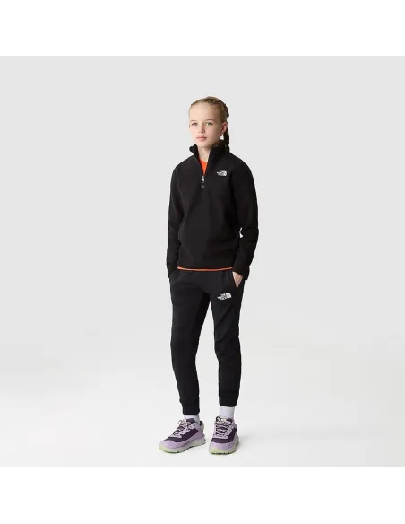 Polar The North Face Teen Glacier Fleece Młodzieżowy Zamek 1/4 Czarny L